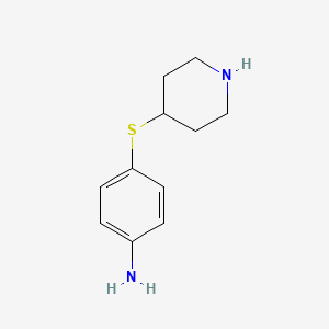 molecular formula C11H16N2S B8642212 4-(Piperidin-4-ylthio)aniline 