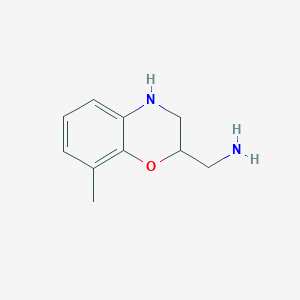 molecular formula C10H14N2O B8642230 Dihydro-8-methyl-2H-1,4-benzoxazine-2-methanamine 