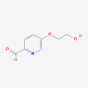 molecular formula C8H9NO3 B8642235 5-(2-Hydroxyethoxy)picolinaldehyde 