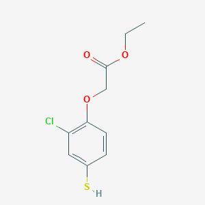 molecular formula C10H11ClO3S B8642242 Ethyl (2-chloro-4-sulfanylphenoxy)acetate CAS No. 685139-44-0