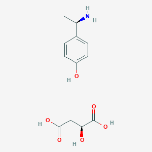 molecular formula C12H17NO6 B8642261 (R)-alpha-methyl-p-hydroxybenzylamine L-malate 