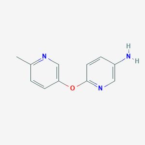 molecular formula C11H11N3O B8642286 6-(6-Methylpyridine-3-yloxy)-pyridine-3-amine CAS No. 181633-45-4