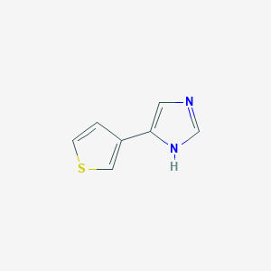 molecular formula C7H6N2S B8642302 4-thiophen-3-yl-1H-imidazole 