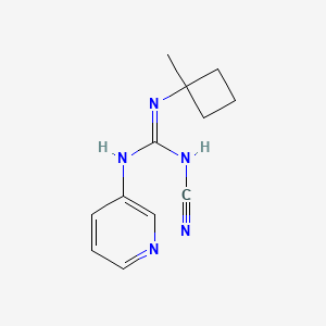 molecular formula C12H15N5 B8642345 Guanidine, N-cyano-N'-(1-methylcyclobutyl)-N''-3-pyridinyl- CAS No. 60560-05-6
