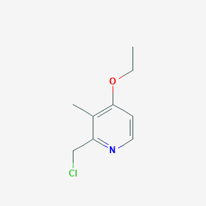 molecular formula C9H12ClNO B8642419 2-(Chloromethyl) 4-ethoxy-3-methylpyridine 