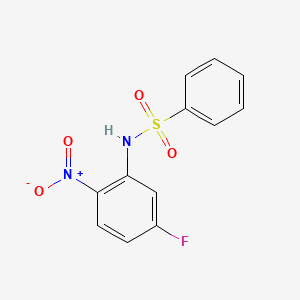 molecular formula C12H9FN2O4S B8642424 N-(5-fluoro-2-nitrophenyl)benzenesulfonamide 