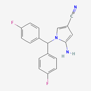 5-Amino-1-[bis(4-fluorophenyl)methyl]-1H-pyrrole-3-carbonitrile