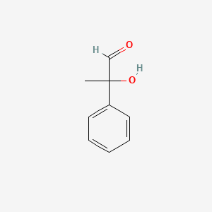 molecular formula C9H10O2 B8642443 2-Hydroxy-2-phenyl-propionaldehyde 