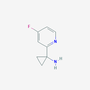 molecular formula C8H9FN2 B8642487 1-(4-Fluoropyridin-2-YL)cyclopropanamine 