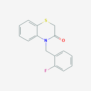 molecular formula C15H12FNOS B8642491 4-(2-fluorobenzyl)-2H-1,4-benzothiazin-3(4H)-one 