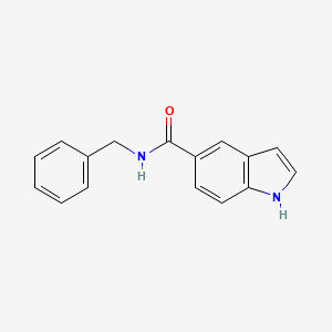 molecular formula C16H14N2O B8642534 1h-Indole-5-carboxamide,n-(phenylmethyl)- CAS No. 121206-75-5