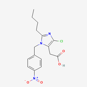 molecular formula C16H18ClN3O4 B8642542 {2-Butyl-4-chloro-1-[(4-nitrophenyl)methyl]-1H-imidazol-5-yl}acetic acid CAS No. 114772-03-1