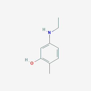 molecular formula C9H13NO B8642558 5-(Ethylamino)-2-methylphenol CAS No. 59048-05-4