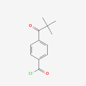 molecular formula C12H13ClO2 B8642568 Benzoyl chloride, 4-(2,2-dimethyl-1-oxopropyl)- CAS No. 139681-39-3