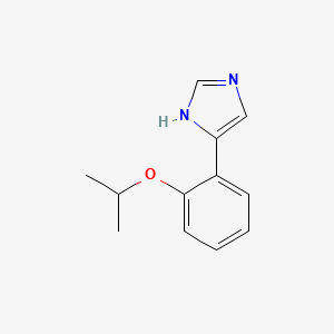 molecular formula C12H14N2O B8642570 4-[2-(propan-2-yloxy)phenyl]-1H-imidazole 