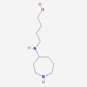 molecular formula C10H22N2O B8642583 4-(Azepan-4-ylamino)butan-1-ol 
