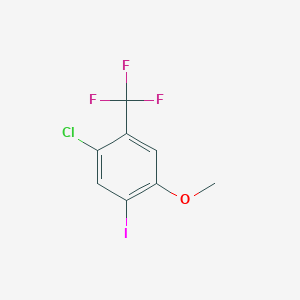 molecular formula C8H5ClF3IO B8642585 1-Chloro-5-iodo-4-methoxy-2-(trifluoromethyl)benzene 