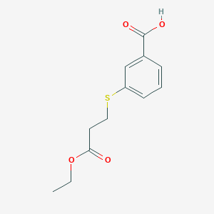 molecular formula C12H14O4S B8642619 3-(3-Ethoxy-3-oxopropylthio)benzoic acid 