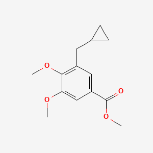 molecular formula C14H18O4 B8642627 Methyl 3-(cyclopropylmethyl)-4,5-dimethoxybenzoate CAS No. 647855-01-4