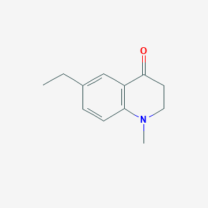molecular formula C12H15NO B8642684 6-Ethyl-1-methyl-2,3-dihydroquinolin-4(1H)-one 