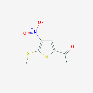 molecular formula C7H7NO3S2 B8642717 1-[5-(Methylsulfanyl)-4-nitrothiophen-2-yl]ethan-1-one CAS No. 79456-45-4