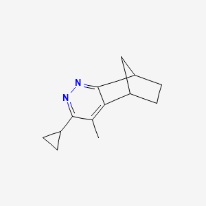 molecular formula C13H16N2 B8642727 3-Cyclopropyl-4-methyl-5,6,7,8-tetrahydro-5,8-methanocinnoline CAS No. 918874-91-6