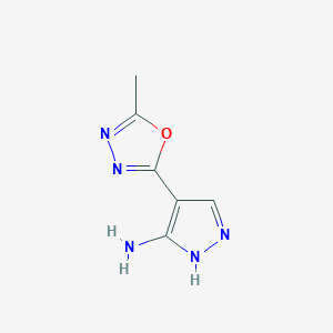 4-(5-methyl-1,3,4-oxadiazol-2-yl)-1H-pyrazol-5-amine