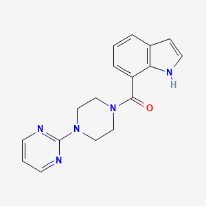 molecular formula C17H17N5O B8642745 Piperazine,1-(1h-indol-7-ylcarbonyl)-4-(2-pyrimidinyl)- 