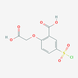 molecular formula C9H7ClO7S B8642780 2-(Carboxymethoxy)-5-(chlorosulfonyl)benzoic acid CAS No. 651729-20-3