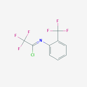 molecular formula C9H4ClF6N B8642794 (1Z)-2,2,2-Trifluoro-N-[2-(trifluoromethyl)phenyl]ethanimidoyl chloride CAS No. 61984-67-6
