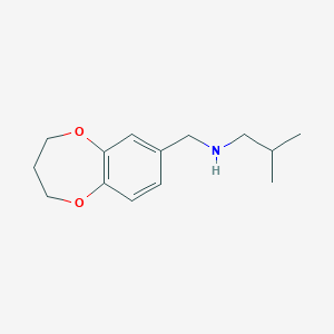 N-(3,4-dihydro-2H-1,5-benzodioxepin-7-ylmethyl)-2-methylpropan-1-amine