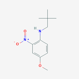 molecular formula C12H18N2O3 B8642860 N-(2,2-dimethylpropyl)-4-methoxy-2-nitroaniline 
