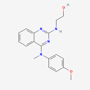 molecular formula C18H20N4O2 B8642863 2-((4-((4-Methoxyphenyl)(methyl)amino)quinazolin-2-yl)amino)ethanol 