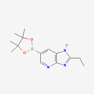 molecular formula C14H20BN3O2 B8642866 2-ethyl-6-(4,4,5,5-tetramethyl-1,3,2-dioxaborolan-2-yl)-3H-imidazo[4,5-b]pyridine 