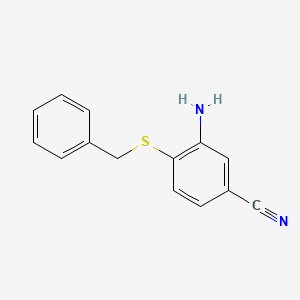 3-amino-4-benzylsulfanylbenzonitrile