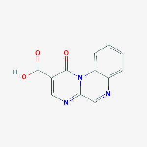 molecular formula C12H7N3O3 B8642894 1-Oxopyrimido[1,2-a]quinoxaline-2-carboxylic acid 