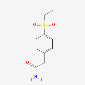 molecular formula C10H13NO3S B8642919 2-(4-(Ethylsulfonyl)phenyl)acetamide 