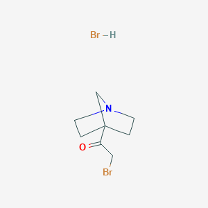 molecular formula C8H13Br2NO B8642920 1-(1-Azabicyclo[2.2.1]heptan-4-yl)-2-bromoethanone;hydrobromide CAS No. 130513-75-6