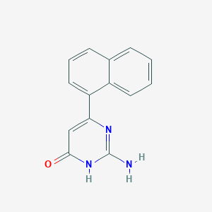 molecular formula C14H11N3O B8642958 2-Amino-6-hydroxy-4-(naphth-1-yl)-pyrimidine 