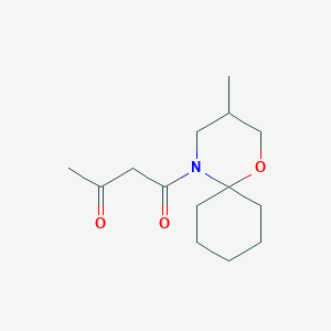 1-(3-methyl-1-oxa-5-azaspiro[5.5]undecan-5-yl)butane-1,3-dione