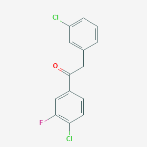 1-(4-Chloro-3-fluorophenyl)-2-(3-chlorophenyl)ethan-1-one