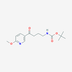 molecular formula C15H22N2O4 B8642983 [4-(6-Methoxy-pyridin-3-yl)-4-oxo-butyl]-carbamic Acid tert-Butyl Ester 