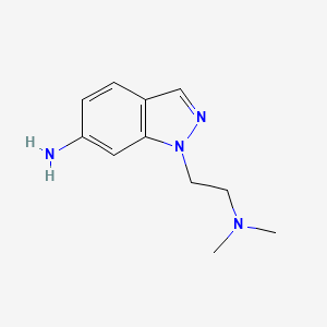 molecular formula C11H16N4 B8643002 1-(2-dimethylamino-ethyl)-1H-indazol-6-ylamine 