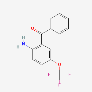 molecular formula C14H10F3NO2 B8643018 (2-Amino-5-trifluoromethoxy-phenyl)-phenyl-methanone 