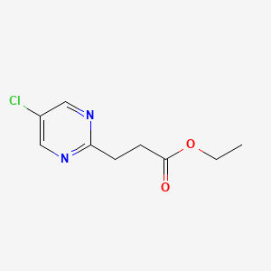 molecular formula C9H11ClN2O2 B8643041 Ethyl 3-(5-chloropyrimidin-2-yl)propanoate 