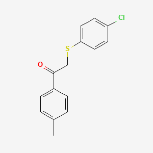 molecular formula C15H13ClOS B8643096 2-(4-Chlorophenylthio)-1-(4-methylphenyl)ethanone CAS No. 33631-98-0