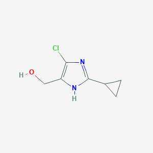 molecular formula C7H9ClN2O B8643130 (4-chloro-2-cyclopropyl-1H-imidazol-5-yl)methanol 