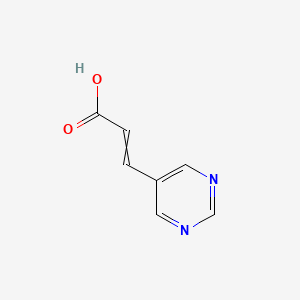 molecular formula C7H6N2O2 B8643133 3-(5-Pyrimidyl)acrylic acid 