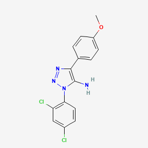 molecular formula C15H12Cl2N4O B8643145 3-(2,4-Dichloro-phenyl)-5-(4-methoxy-phenyl)-3H-[1,2,3]triazol-4-ylamine 