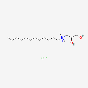 molecular formula C17H38ClNO2 B8643160 Propylene glycol lauryldimonium chloride CAS No. 103947-09-7